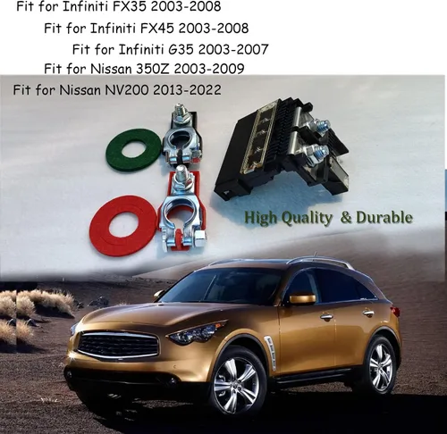 Miniatura 2 de 24380-79915 2438079915 Fusible de Batería Fuselink Fusible 24340-7F000, tuercas de terminal positivo de batería, compatible con Nissan 350Z