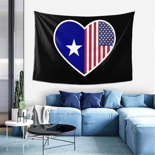 Miniatura 9 de LIFANGMI I Love America And Bonnie Blue Flag Tapestry Wall Hanging 60x40 Inch Bedroom Living Room Dormitory Home Decoration Wall Tapestry