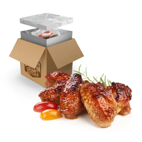 Miniatura 13 de Grumpy Butcher Heritage - Alitas de pollo cocinadas y aptas para microondas, paquete de 2 (20 onzas cada una), con ajo y parmesano de primera