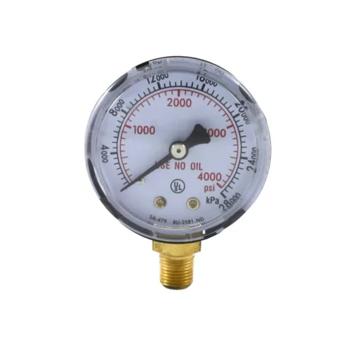 Miniatura 4 de SÜA - Medidores de presión baja y alta para regulador de oxígeno 0-100 psi y 0-4000 psi - 2 pulgadas - Rosca de 1/8 '' - LDP