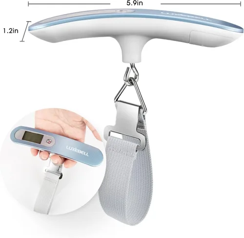 Miniatura 3 de Balanza digital de equipaje de regalo para maleta de viajero Balanza de peso de mano 110lbs