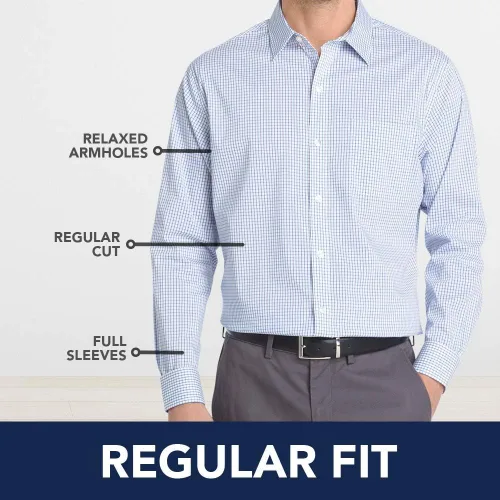 Miniatura 4 de IZOD Camisa a cuadros de manga larga con botones grandes y altos para hombre