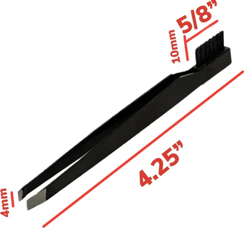 Miniatura 3 de 1 herramienta de aseo combinado de pinzas y cepillo para hombres y mujeres – Pinzas para cejas DIY profesional maquilladores artistas de viaje
