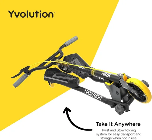 Miniatura 3 de Yvolution Fliker Drift Scooter, 3-Wheels Wiggle, Foldable, Suitable for Kids and Adults (Fliker C5)