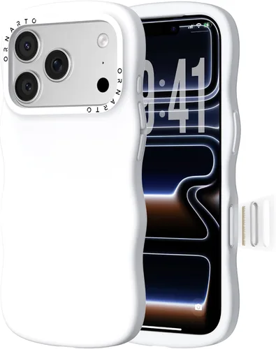 Miniatura 14 de ORNARTO Funda para iPhone 17 Pro de 6.3", Silicona Líquida Ondulada a Prueba de Golpes con Protección contra Caídas con Botón de Control de Cámara