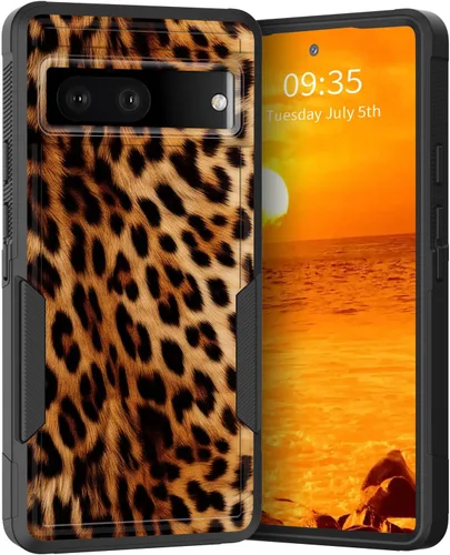Miniatura 184 de Funda para Pixel 6A, Híbrida de Doble Capa de Servicio Pesado Resistente a Prueba de Golpes PC Duro + Funda Protectora de Silicona Suave para Google