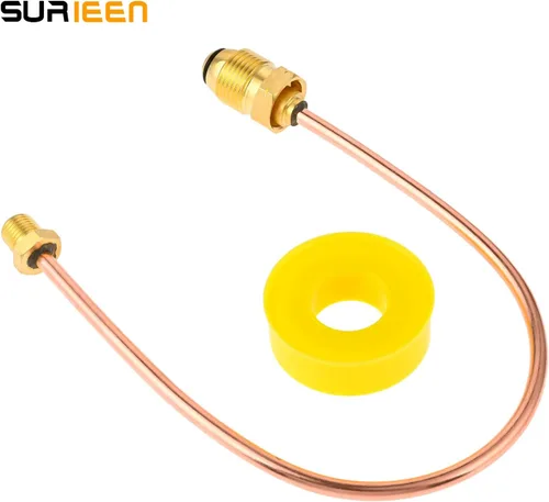 Miniatura 6 de Regulador de propano de 15 pulgadas Coleta de cobre POL x 1/4 "NPT macho, Regulador de cambio automático de dos etapas Coleta de cobre POL a 1/4