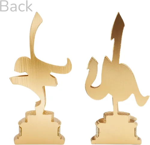 Miniatura 9 de Juego de 2 piezas de decoración de mesa de regalo islámico, sujetalibros árabe Allah Muhammad (oro, 4.3 x 8.7 in)