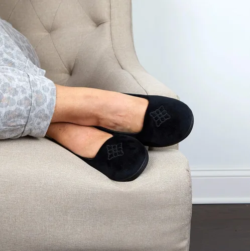 Miniatura 4 de Dearfoams - Rebecca Chenille cerrado espalda con pantuflas anchas