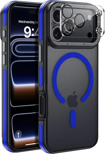Miniatura 113 de Funda para iPhone 17 Pro Max con protector de lente de cámara [protección de grado militar de 10 pies] compatible con MagSafe a prueba de golpes
