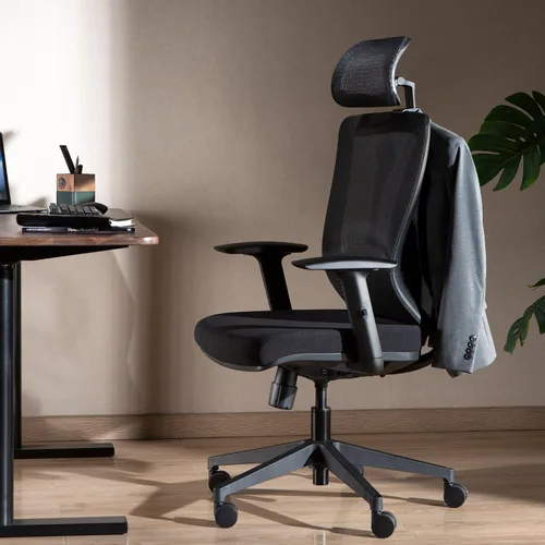 Miniatura 7 de Progressive Desk Ergo Glyder - Silla de aire ergonómica de malla de malla con brazos ajustables y reposacabezas - Silla de computadora con postura