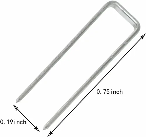 Miniatura 3 de 50 grapas de repuesto para obturador de 0.189 in x 0.748 in de metal para ventana, barra de inclinación, plantación operable para interiores, grapas