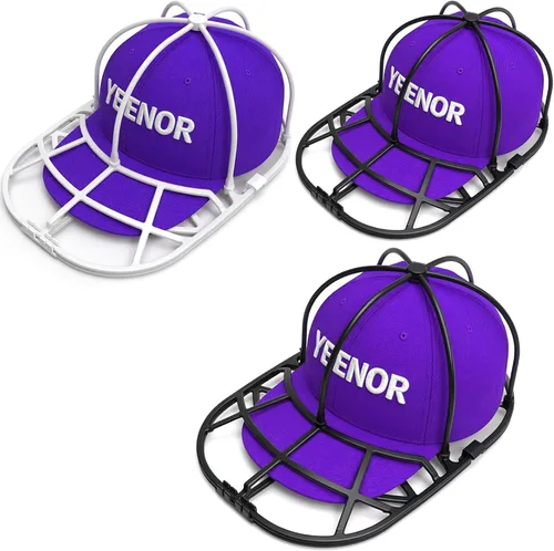 Miniatura 8 de Jaula para lavadora de sombreros para lavadora, estante limpiador de gorras de béisbol para lavadora y lavavajillas, moldeador de tapas estructurado