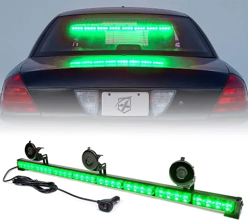 Miniatura 13 de Xprite Barra de luz de asesor de tráfico de 35.5 pulgadas, luces estroboscópicas LED de emergencia con 21 patrones de flash, montaje de succión