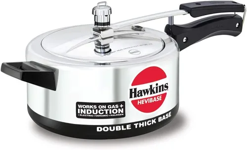 Miniatura 10 de HAWKINS H56 Hevibase - Olla de presión de aluminio compatible con inducción, 5 litros, PLATA