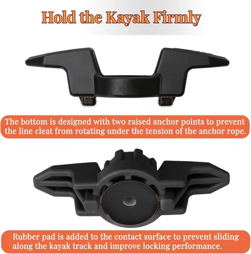 Miniatura 3 de Tacos de anclaje para kayak para montaje en pista de kayak, soporte de pista de tacos de kayak estándar, Tacos de cuerda para accesorios de montaje