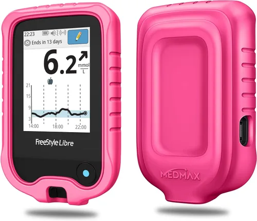 Miniatura 13 de MEDMAX Funda de silicona para Freestyle Libre 3 2/Libre Reader, ligera, a prueba de golpes, antideslizante, funda protectora de gel suave con bisel