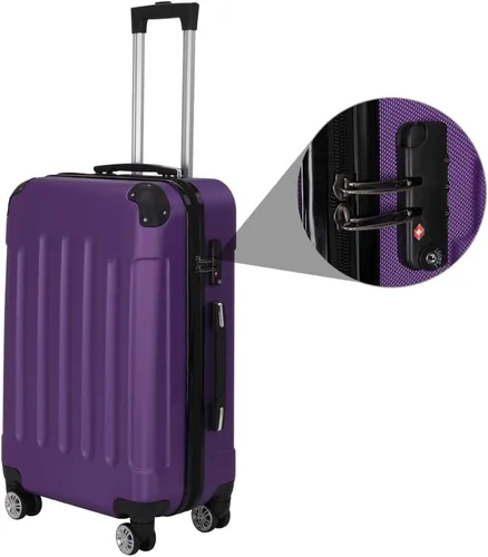 Miniatura 37 de Juego de equipaje de 3 piezas – Maletas con ruedas giratorias multidireccionales – Bolsa de viaje Maleta ABS con bloqueo TSA – Maletas de carcasa