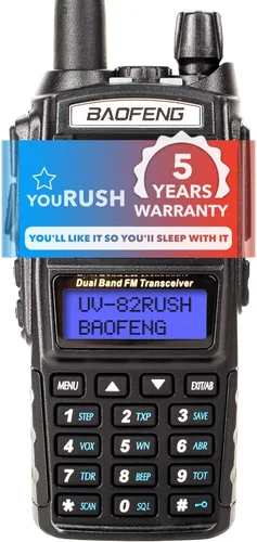 UV-82 8W Radio de mano de alta potencia Radio de 2 vías con batería Baofeng 2800mAh. radio de jamón Baofeng Radio VHF/UHF de largo alcance walkie