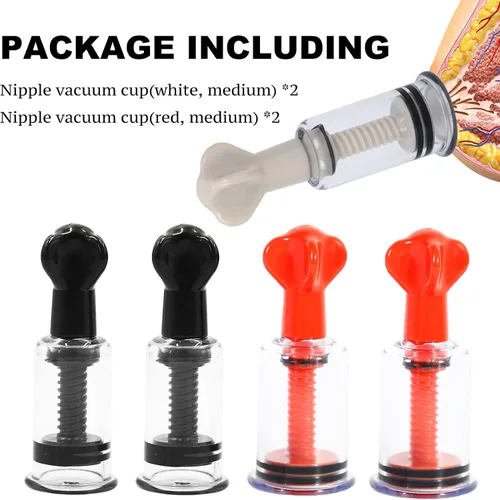 Miniatura 2 de 4 correctores de pezón de gran tamaño para pezones invertidos, planos y tímidos, con ventosa ajustable para pezones para madres lactantes, madres