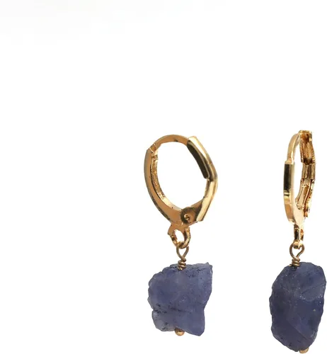 Miniatura 41 de Gempires Handmade Gemstone Hoop Earrings Raw Crystal Dangle Jewelry Hypoallergenic Gold Plated Lightweight Elegant Jewelry Gifts For Women
