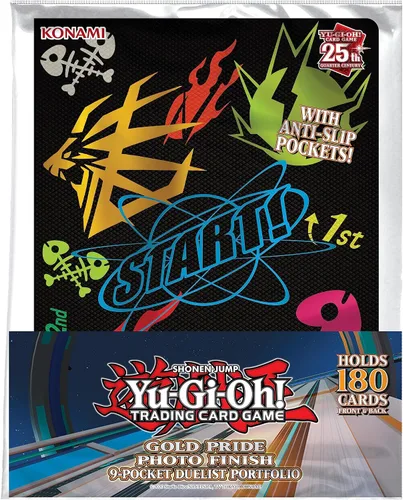 Miniatura 3 de Yu-Gi-Oh! Juego de cartas coleccionables Cartera de 9 bolsillos con tarjetas de orgullo dorado