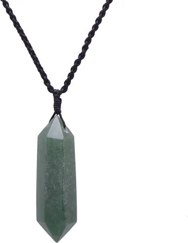 Miniatura 7 de Collar grande de cristal curativo de 2 pulgadas, colgante mineral natural con cordón ajustable