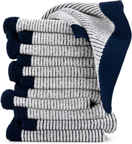 Cleanbear Paños de Lavado Paquete de 12 Toallitas para tu Cara y Cuerpo, Toallas de Baño para Ducharse, Juego de Toallitas Grandes de 13" x 13",