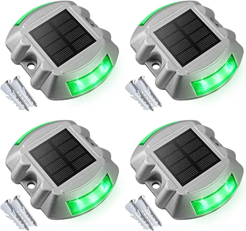 Miniatura 17 de VOLISUN - Luces solares para terraza, paquete de 16 unidades de luces LED IP67 impermeables para exteriores, luces de advertencia para escalones