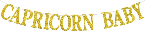 Cartel de cumpleaños de Capricornio para bebé, letrero de temporada de Capricornio del zodiaco, horóscopo/astrología, suministros de decoración de