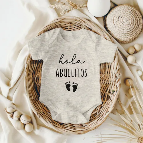 Miniatura 3 de ¡Hola, Abuelitos! Anuncio de Embarazo Bodysuit Infantil para Abuelos Regalo para Abuelo y Abuela
