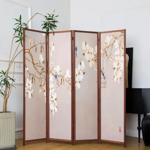 Miniatura 5 de divisor de habitación de 4 paneles plegable, pantalla de privacidad de 1.7 m de alto con doble cara, divisor de paneles con oscurecimiento