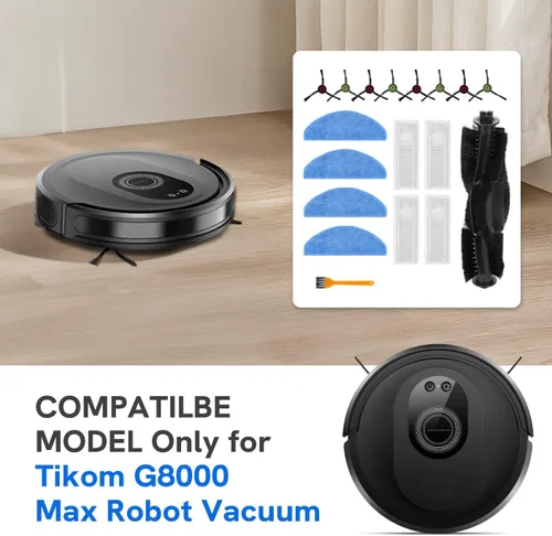 Miniatura 4 de Piezas de repuesto para aspiradora robot Tikom G8000 MAX/TikomL8000 Pro (versiones de 2025 años)/L8000 Plus - Accesorios de repuesto - 1 cepillo