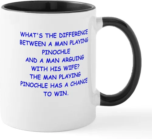 Miniatura 46 de CafePress Euchre Champ Mugs Taza de café de cerámica de 11 oz (11.0 fl oz)