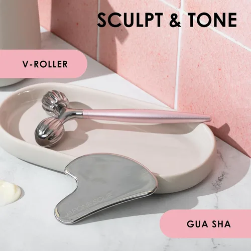 Miniatura 5 de JAPONESQUE SKINTherapy - Herramienta de contorno facial en V para drenaje linfático, masaje facial, alivia la tensión y mejora la absorción