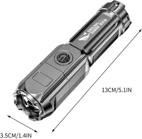 Miniatura 3 de ABS fuerte luz de enfoque linterna al aire libre portátil hogar común linterna distribución linterna camping luces flash luz
