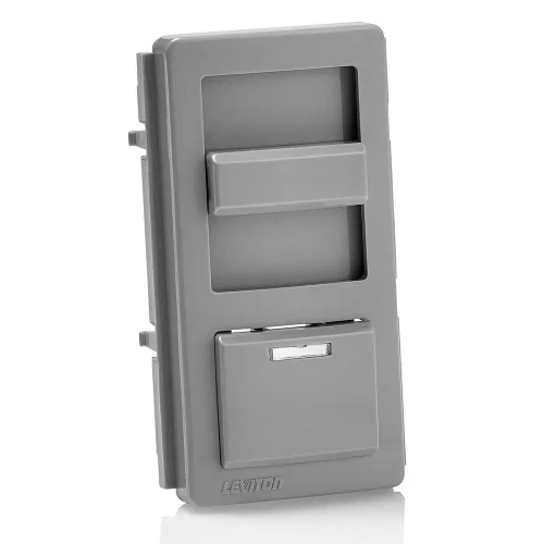 Leviton Placa frontal que cambia de color solo con ventana de luz localizadora, compatible con interruptores atenuadores IllumaTech (interruptor de