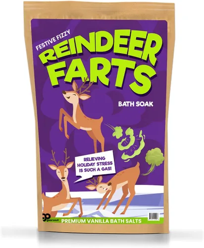 Miniatura 2 de Reindeer Fizzing Bath Soak - Regalo único de broma navideña para niños - Divertidos regalos de baño de Navidad para adolescentes, sales de baño