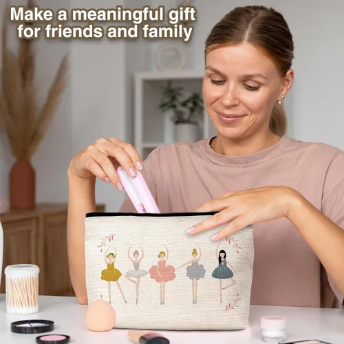 Miniatura 4 de ZIIUFRN Regalos de agradecimiento para mujeres, bolsa de maquillaje con cita inspiradora, bolsa de cosméticos de viaje para amigos, hermanas