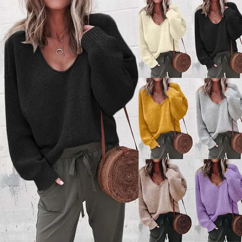 Miniatura 5 de De Las Mujeres Otoño Invierno Elegante CIMA Suéter Básico Tejer Manga Larga CIMA for Women