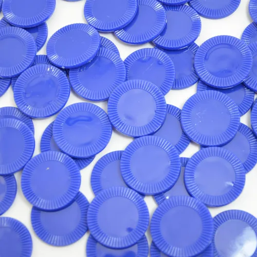 Miniatura 4 de Smartdealspro 64 unidades de 1.260 in/1.26 pulgadas de plástico opaco para contadores de aprendizaje, mini fichas de póquer con caja de Azul oscuro