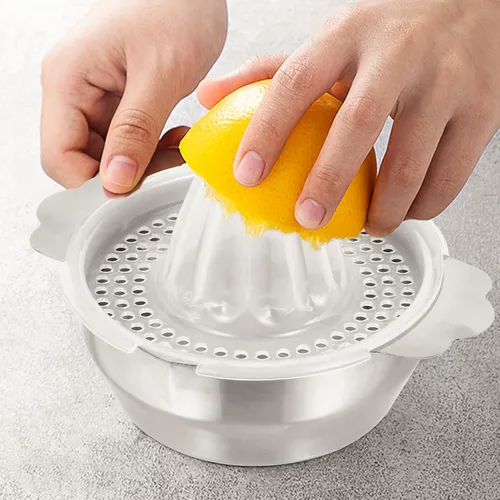 Miniatura 7 de GALPADA Stainless Steel Manual Lemon Squeezer Citrus Juicer Hand Press Fruit Juice Extractor 304 Food-grade Portable Tool for Kitchen and Travel Use