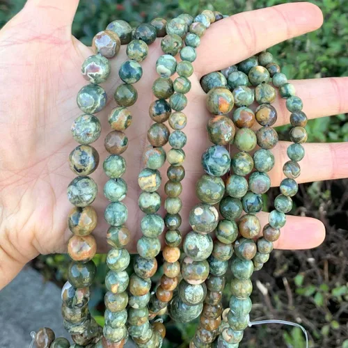 Miniatura 110 de 1 hebra Adabele natural de piedras preciosas múltiples amatista, lapislázuli, sodalita, aventurina, ojo de tigre, jaspe rojo jade amarillo, 0.315 in