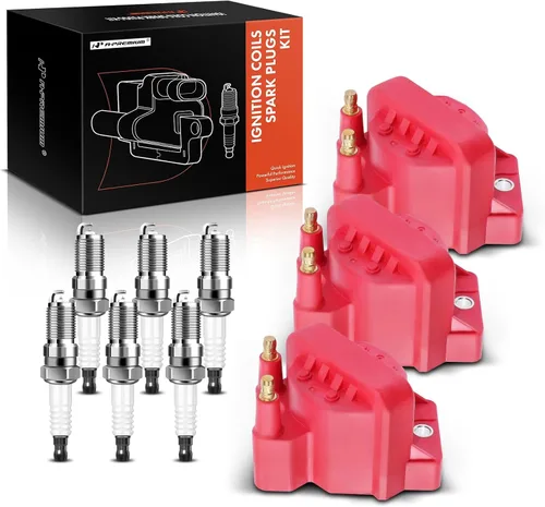 Miniatura 9 de A-Premium Paquete de 3 bobinas de encendido (negro) y 6 bujías de iridio compatibles con Chevrolet Malibu Impala Venture Buick LaCrosse Cadillac