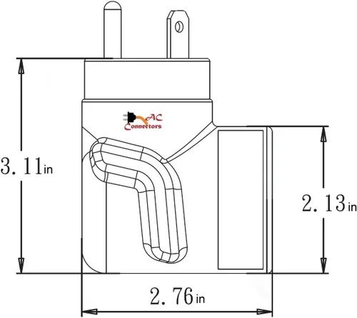 Miniatura 4 de Adaptador de carga EV AC WORKS para uso en Tesla (TT-30P RV/Remolque 30A a Tesla)
