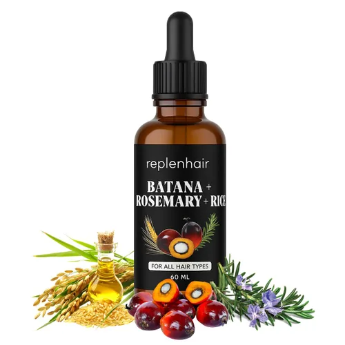 Aceite de batana para el crecimiento del cabello con ricino de romero, 100% puro, orgánico, prensado en frío, sin refinar de Honduras por Dr. Sebi,