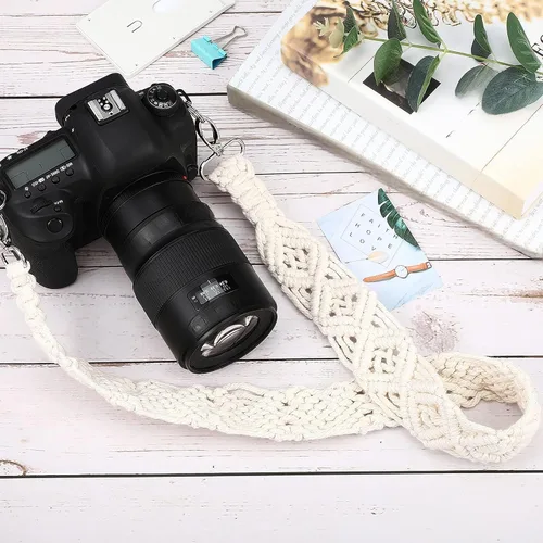 Miniatura 5 de Weewooday Correa de cámara para fotógrafos, correa de cámara tejida de algodón suave de 1.5 pulgadas para cámaras digitales Slr/dslr, correas