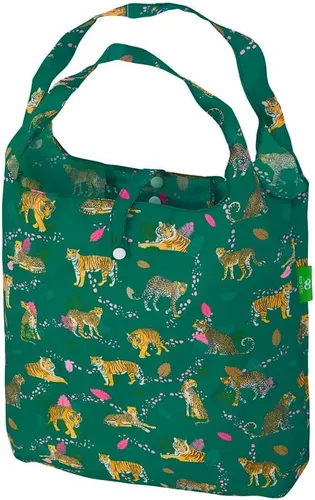 Miniatura 18 de ECO CHIC Bolsas plegables reutilizables para comestibles, bolsa de compras ligera, reciclada y reutilizable, bolsa plegable impermeable Gafas Gatos