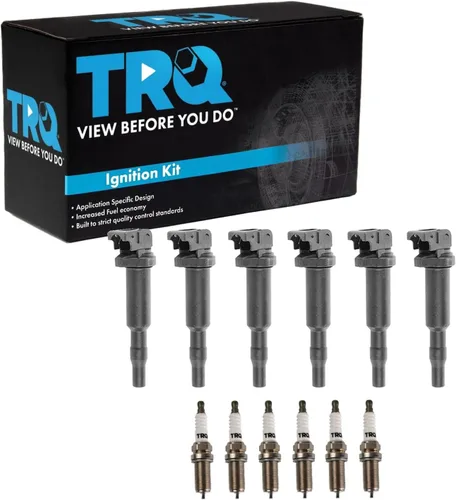 Miniatura 46 de Kit de Bobina de Encendido y Bujía TRQ 8 Piezas Bujías de Iridio Compatibles con Mercedes-Benz C250 2012-2015 y SLK250 2012-2015