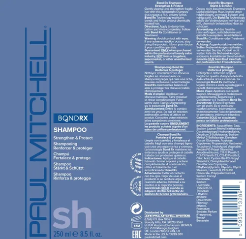 Miniatura 7 de Paul Mitchell Champú Bond Rx, fortalece y protege, para cabello tratado químicamente + dañado